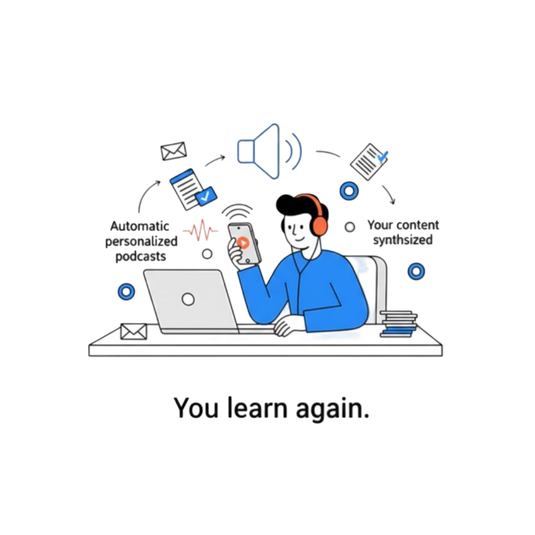 Overwhelmed professional at desk with too many browser tabs and unread articles